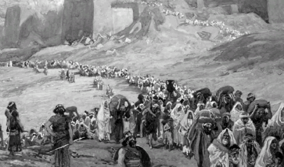 De wegvoering van het Tien-Stammenrijk door de Assyriërs